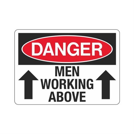 Danger Men Working Above Sign